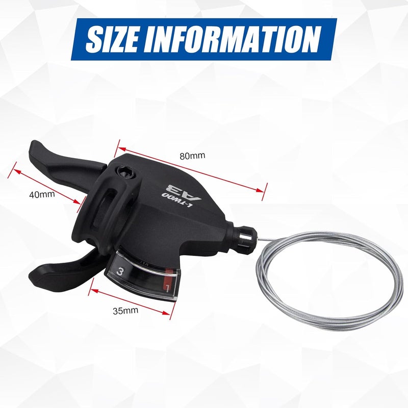 WEEROCK Bike Shifter Lever 24 Speeds 3x8 Thumb Gear Shift Lever for Mountain Bicycle - Image 2